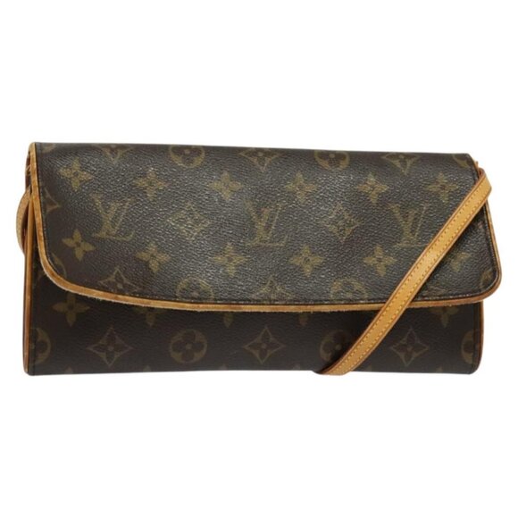 LOUIS VUITTON Monogram Pochette Twin GM Shoulder Bag M51852 LV Auth BA4168 - Picture 1 of 16